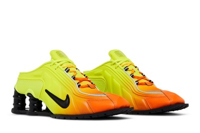 Pre-owned Nike Martine Rose X Wmns Shox Mule Mr4 'safety Orange' Dq2401-800 In Safety Orange/black/metallic Silver