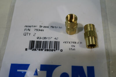 Eaton 7934A Brass Brake Line Union Japanese-Japanese 10-1.0mm Thread Std Flare