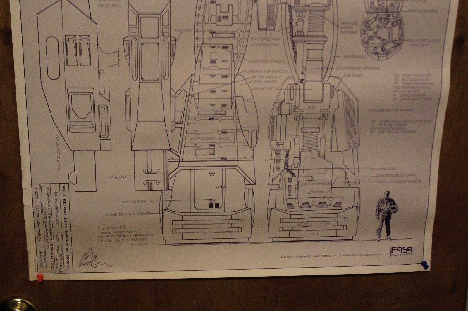 FASA BattleTech BattleMech Blueprint 34