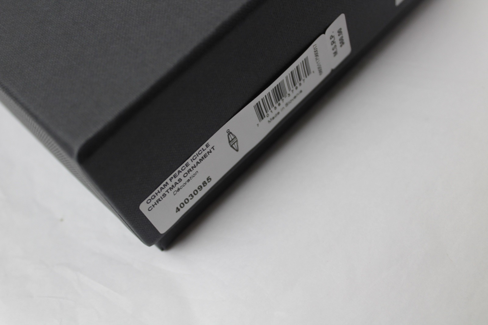 Waterford Crystal Christmas 2018 Ogham Peace Icicle Ornament 40030985 NIB