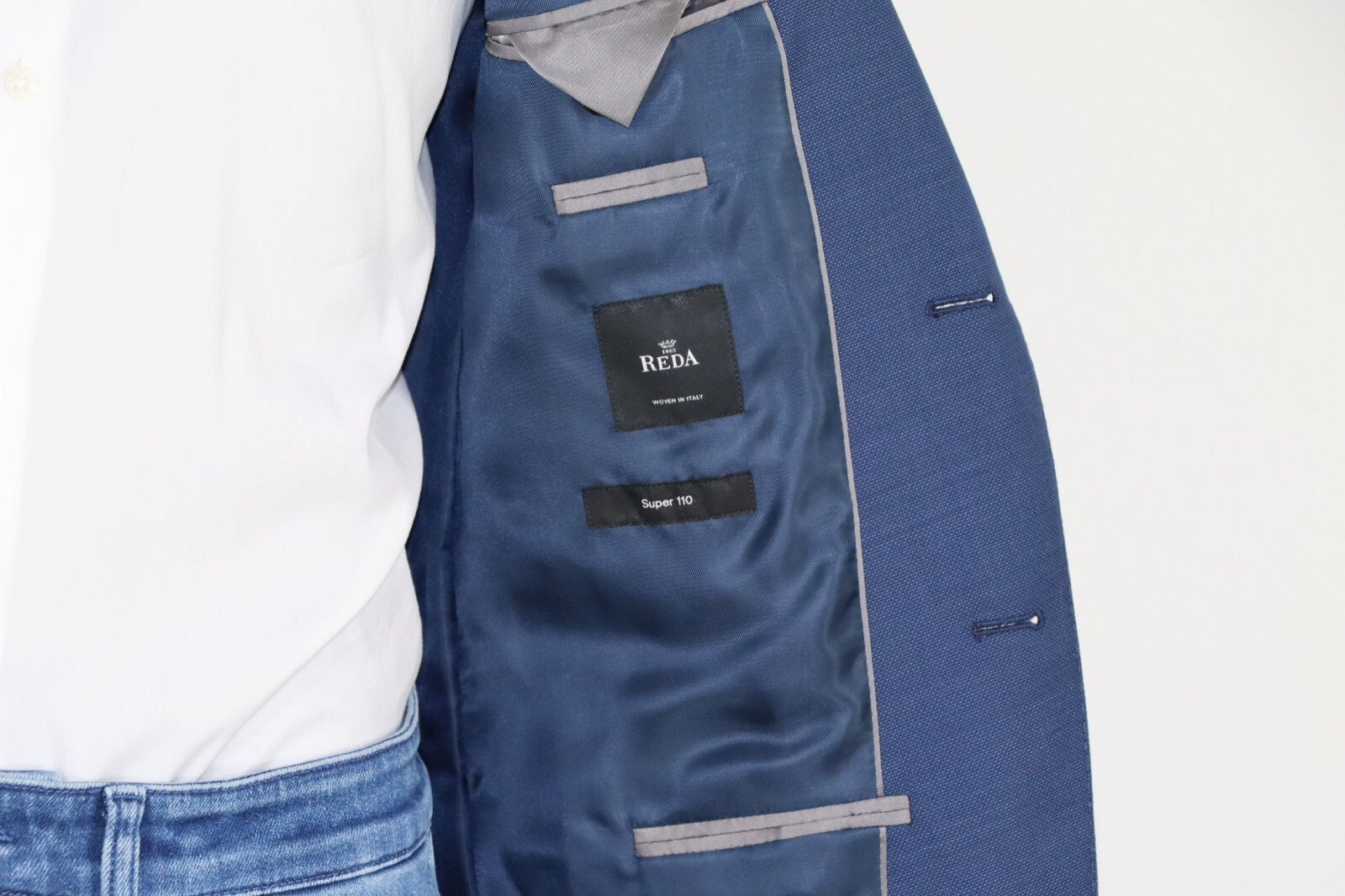 Pre-owned Hugo Boss Suit Jacket, Mod. Johnstons1, Size 94 / Us 38l, Super 110, Medium Blue