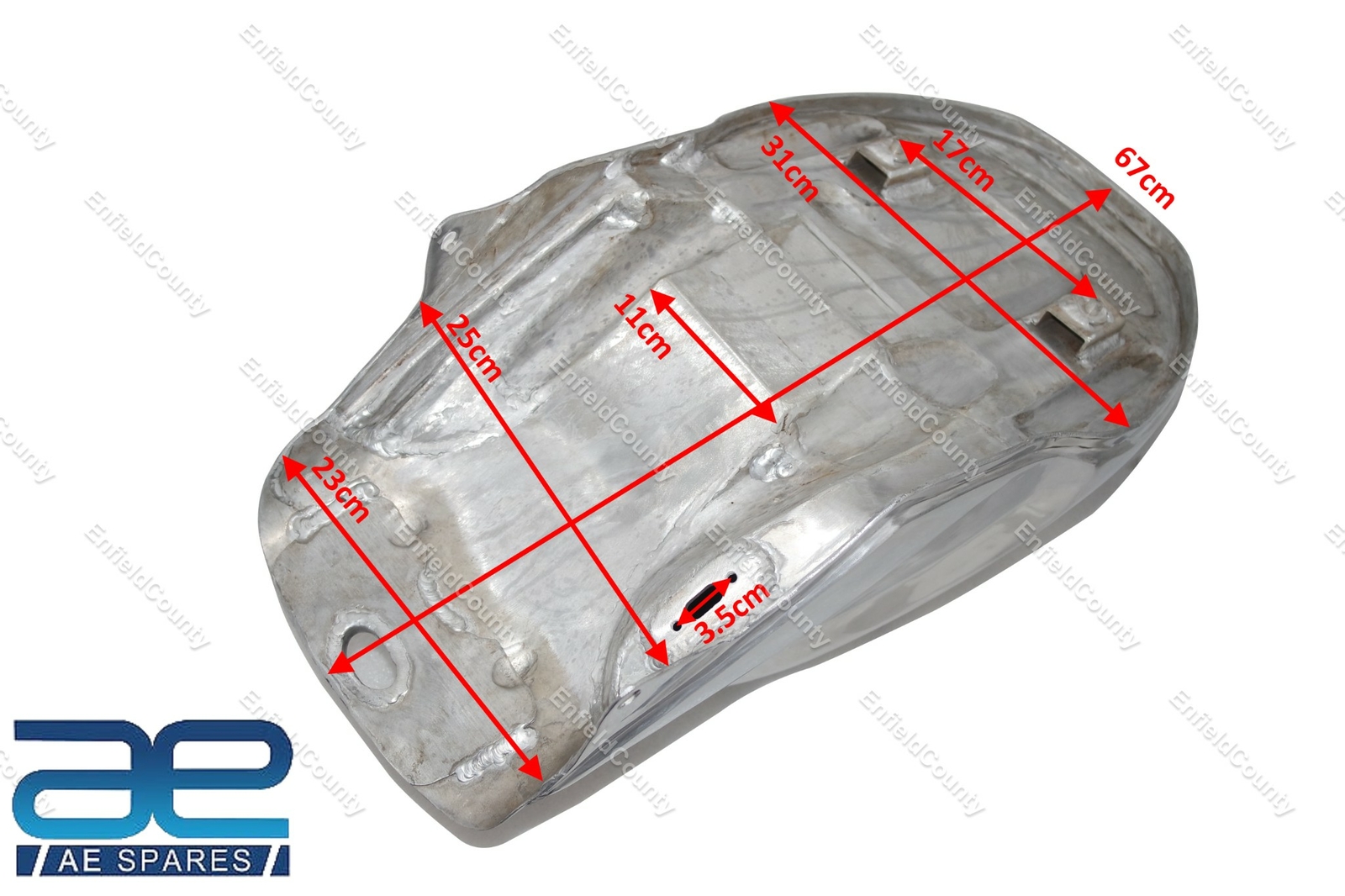 For Yamaha RD 350 RD350R Aluminium Alloy Polished Gas Fuel Petrol Tank Repro 