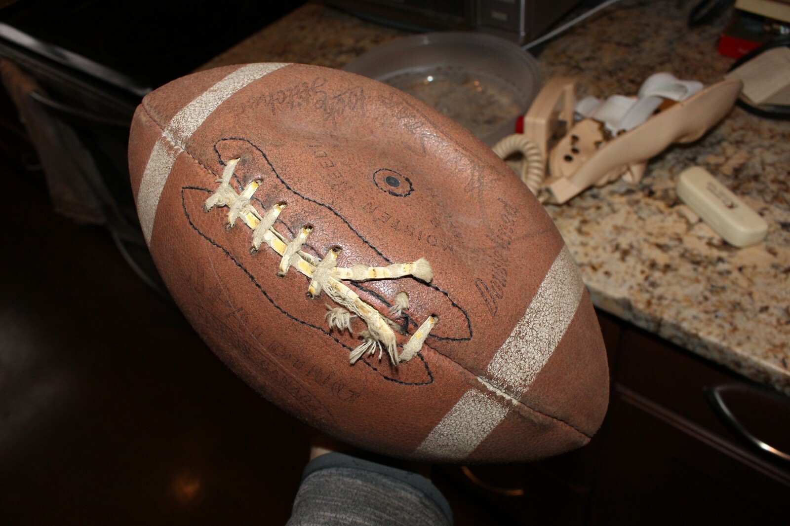 Old Vintage SPALDING FOOTBALL Pigskin Varsity #135 Model Ball