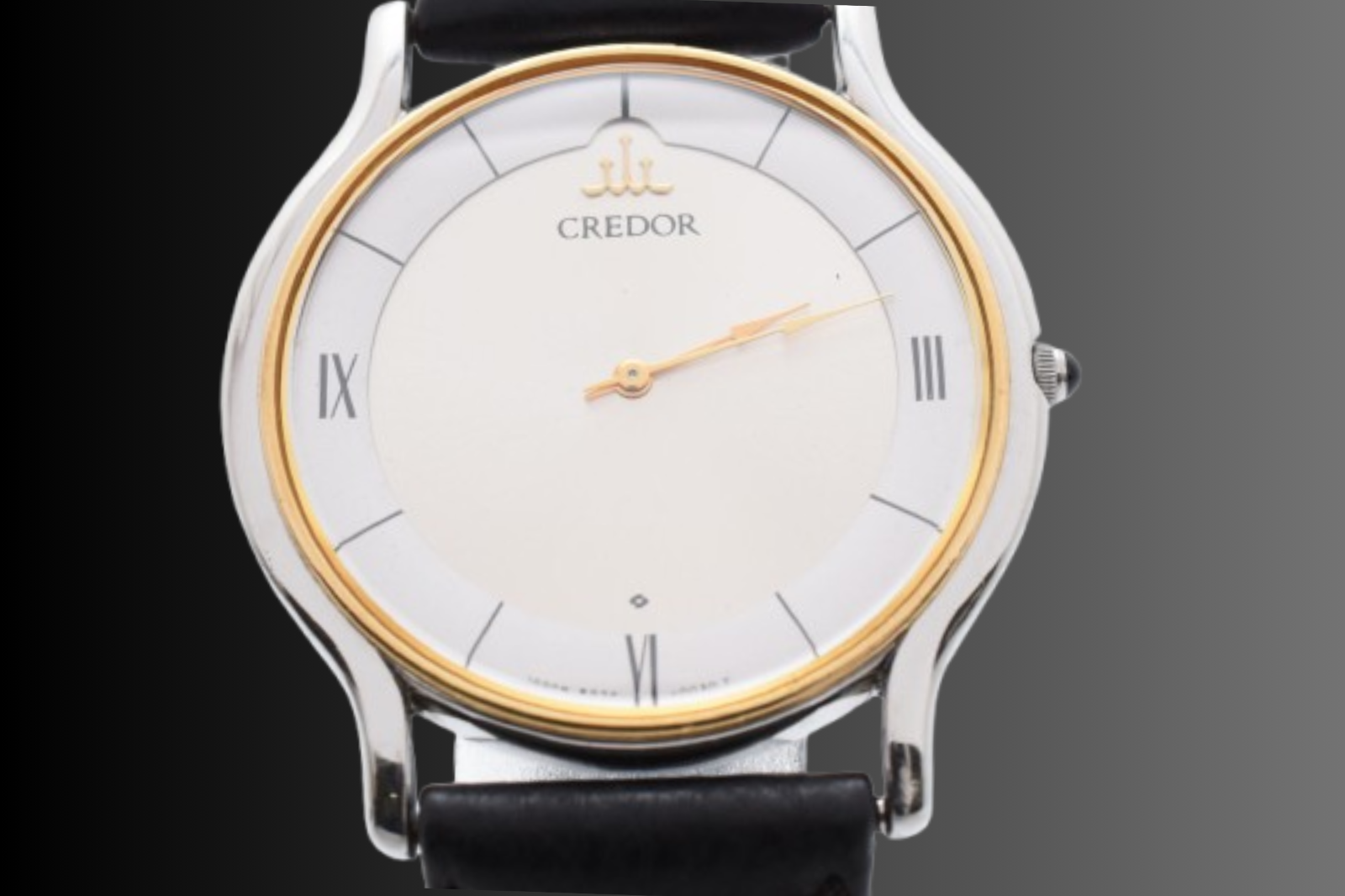 [美品]SEIKO CREDOR 5A74-0020 18K GOLD SEIKO 5A74-0020 CREDOR 18KT Bezel Men Quartz Watch Stainless