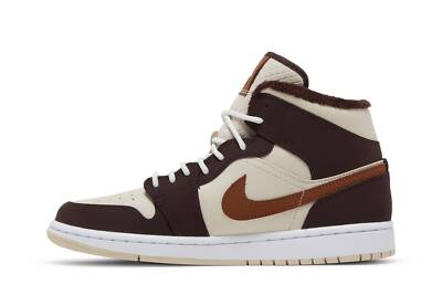 Pre-owned Jordan Air  Wmns Air  1 Mid Se 'cream Dark Chocolate' Do6699-200 In Ivory