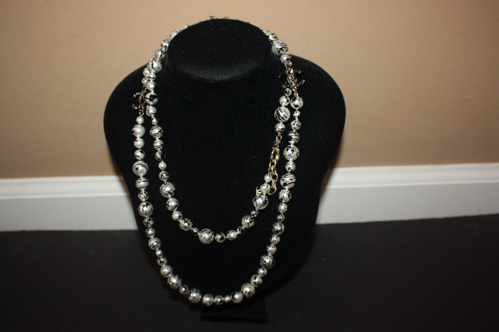 ★VINTAGE HOLLYWOOD★ Pearl n Crystal Beads Necklace_VH24NNN VINTAGE HOLLYWOOD] Pearl n Crystal Beads