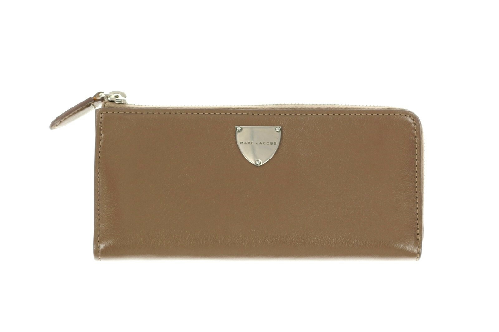 Women's MARC JACOBS 125303 Prince Flight Praline Leather Zip Around Wallet
