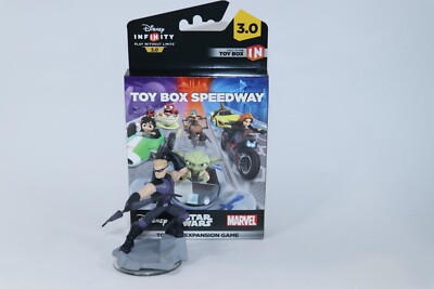 DISNEY INFINITY MARVEL 2.0 HAWKEYE & 3.0 TOYBOX SPEEDWAY PACK BUNDLE NEW