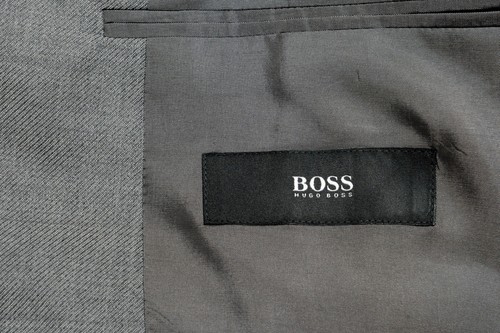 Pre-owned Hugo Boss "paolini1/movio1us" Men's 100% Wool Gray Two Button Suit