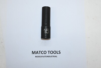 Matco ADV Tools 15mm Metric Deep Impact Socket 1/2'' Drive CDP15M6V NEW