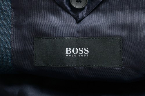 Pre-owned Hugo Boss "novan6/ben2" Men's 100% Wool Slim Dark Blue Two Button Suit