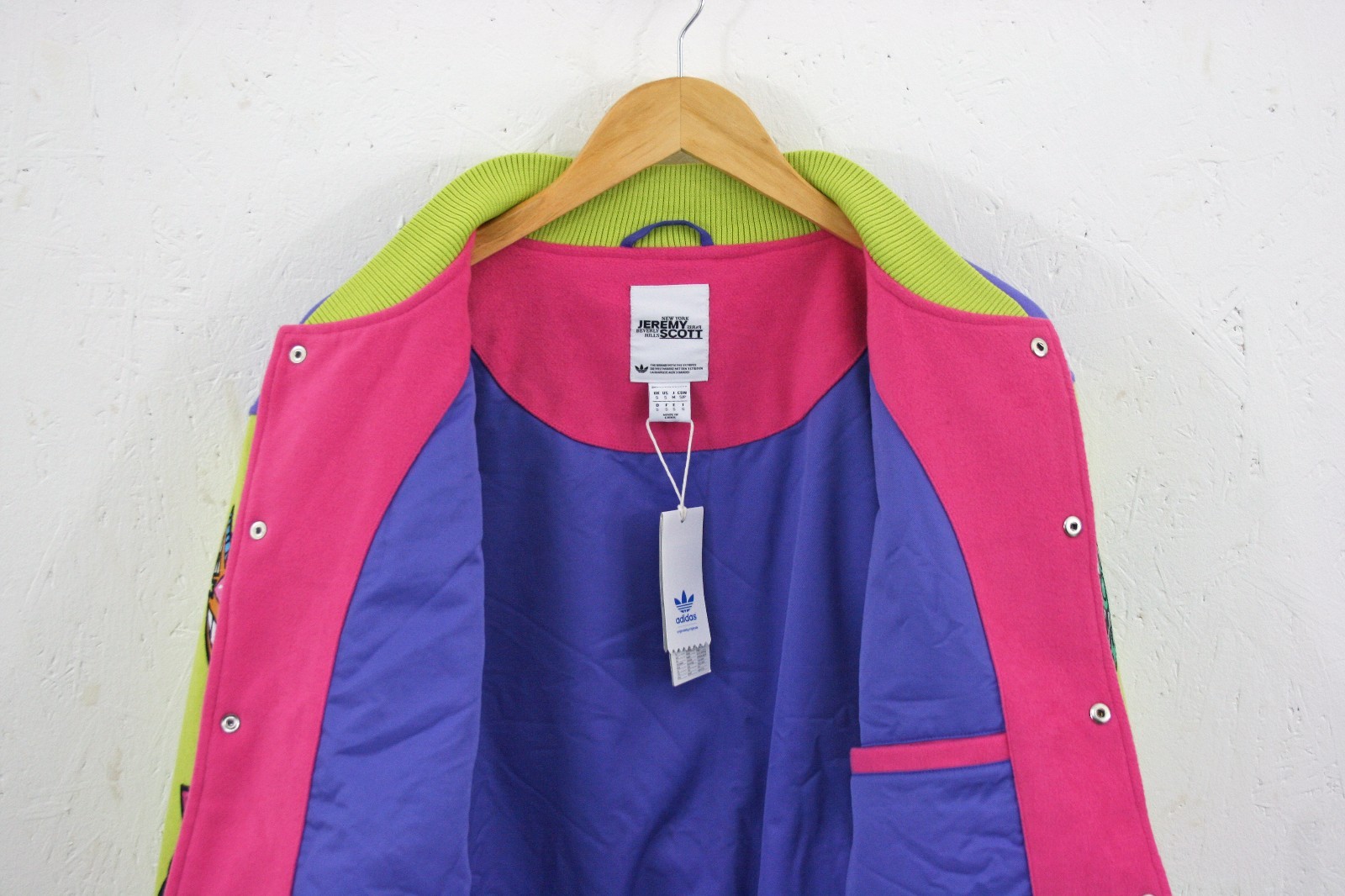 adidas originals obyo x jeremy scott x kenny scharf varsity jacket