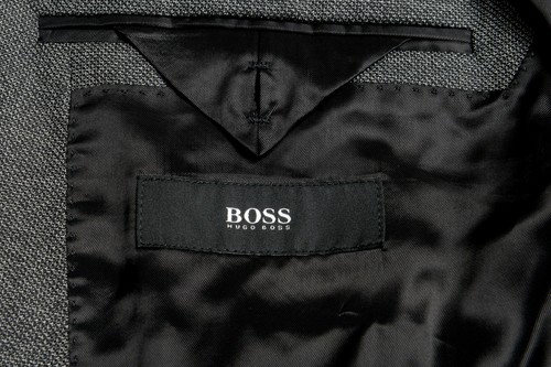 Pre-owned Hugo Boss "novan6/ben2" Men's 100% Wool Slim Gray Two Button Suit