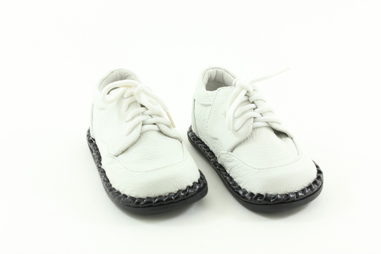 TENDER TOES Toddler Baby Toddler Rubber Sole White Leather 9503WT