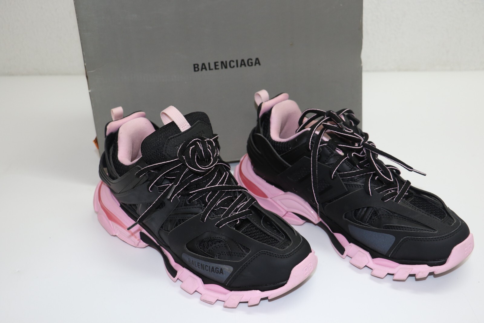 black and pink balenciaga track