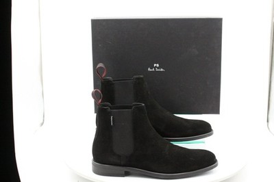 PAUL SMITH CEDRIC MENS CHELSEA BOOTS UK 8 EU 42 BLACK SUEDE RRP £250 MT