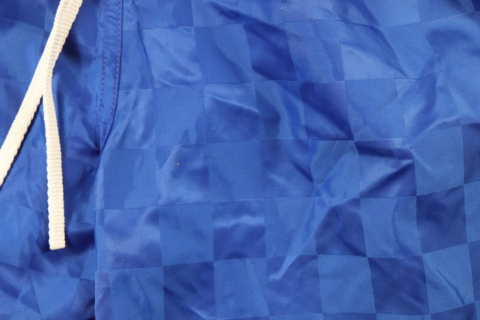 Vintage 90s New Club Level Youth Medium Nylon Checkered Soccer Shorts Blue