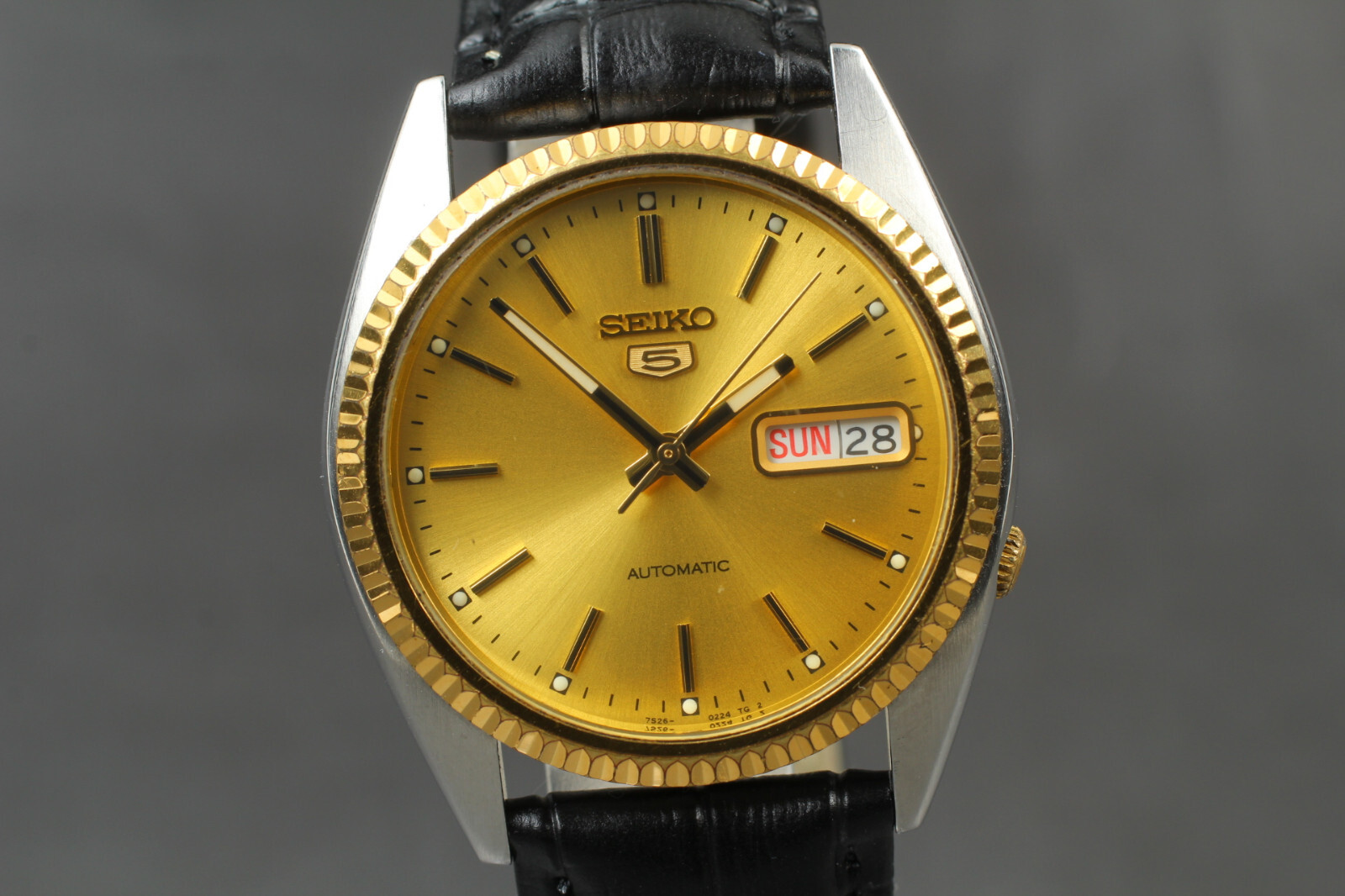 セイコー7S26-0500 自動巻きゴールドダイヤル メンズ腕時計 SEIKO 0 