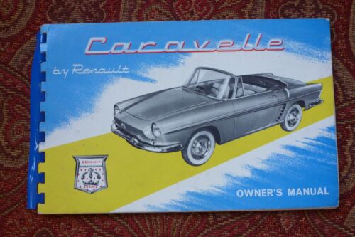 1960 Renault Caravelle Owners Manual 