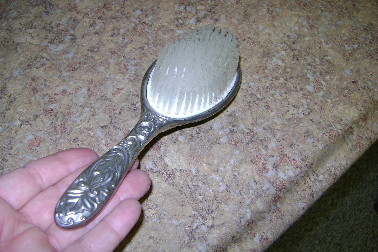Vintage Silver Plated Brush