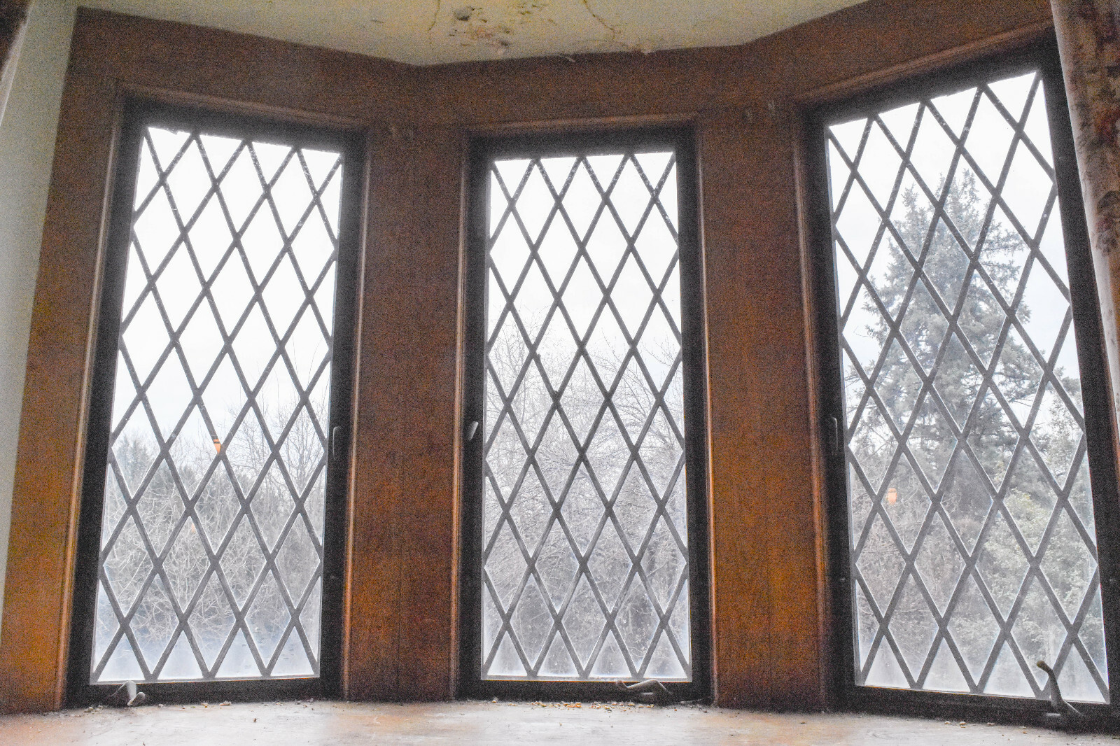 Copper Oriel Bay Window ~ Salvage: 1949 Esther Ludwig Mansion, Virginia 123Hx96W