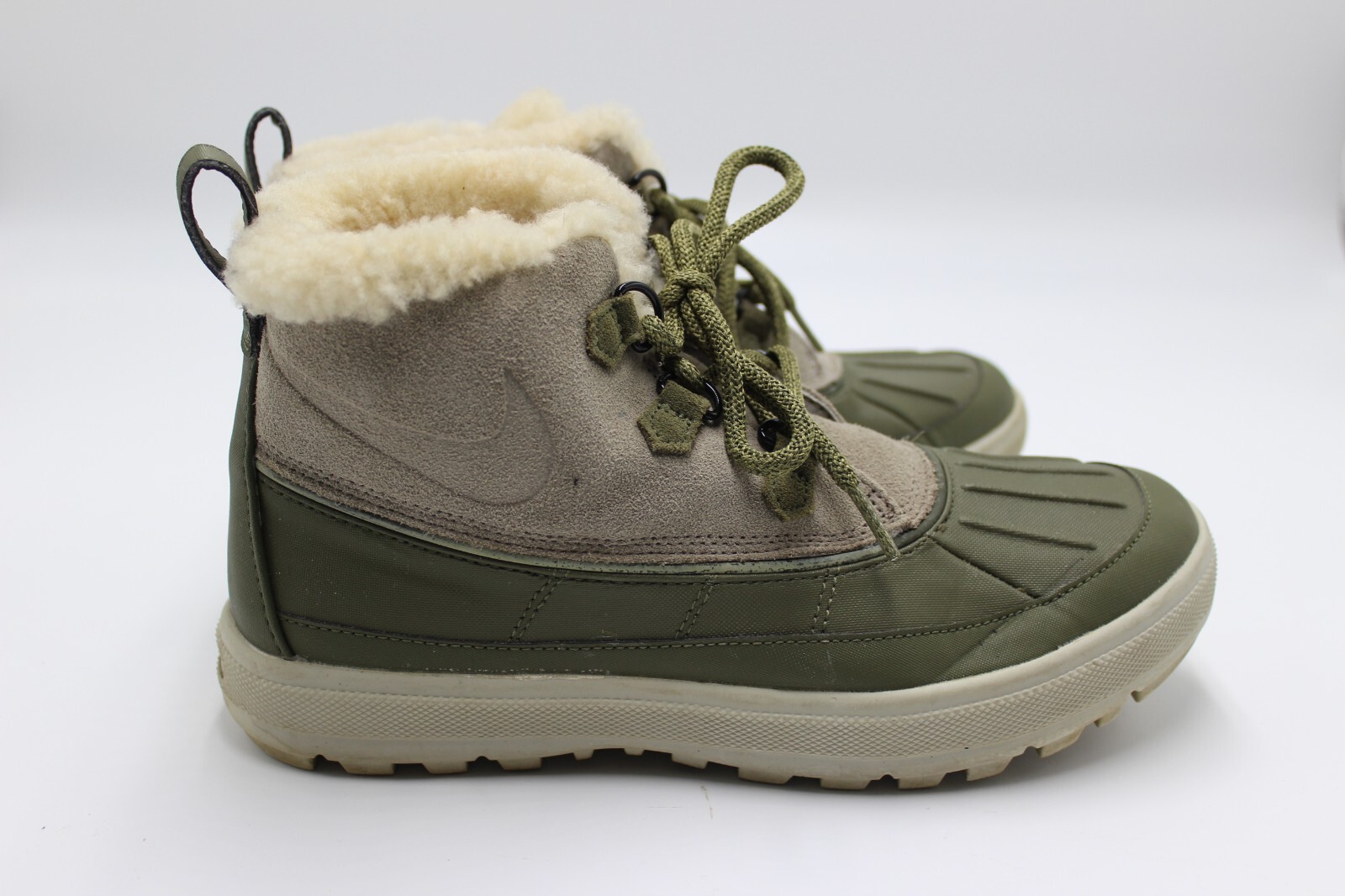 琥珀 ② Nike Woodside Chukka 2 Boots Womens Light Taupe Olive Faux