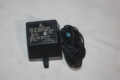Original Atari 7800 Power Supply Adapter TESTED Part CO 24471-001 Blue Tip 1984