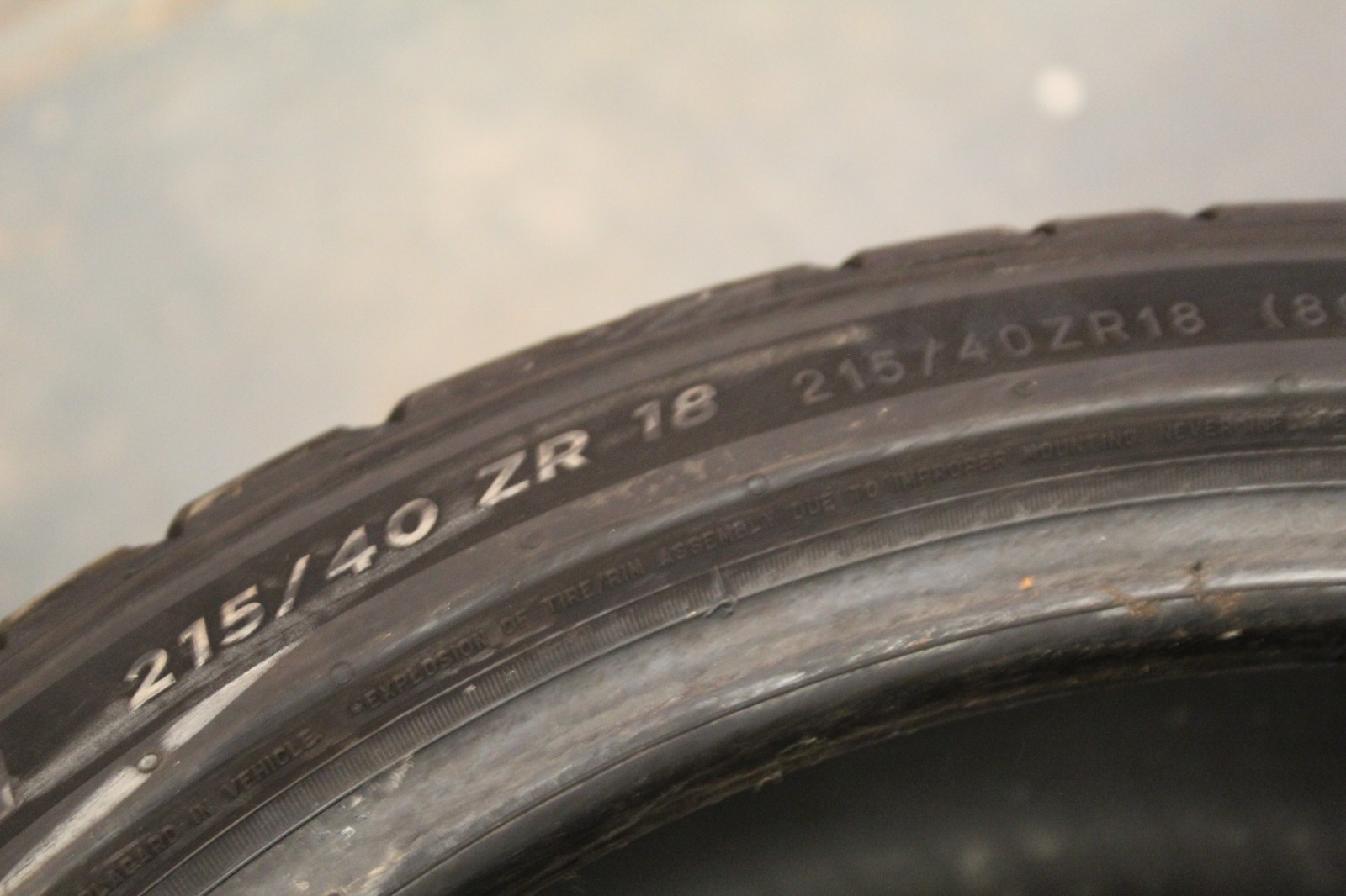 215 40 18 Michelin, Pilot Sport 5, XL, 89Y, x2 A Pair 6.0mm (F1_tyres) X138