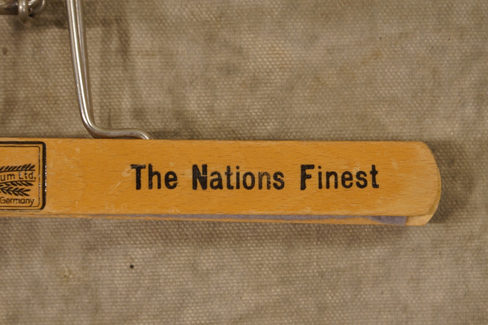 Vintage Key Pants Advertising Pants Wooden Hanger