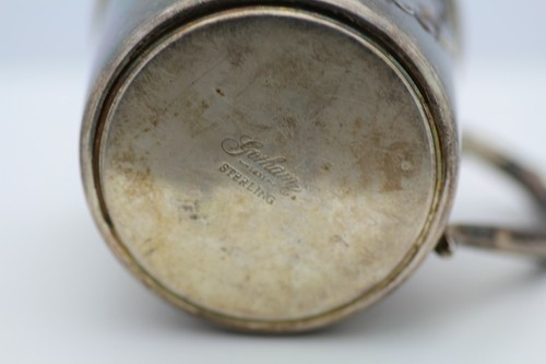 Gorham Sterling Baby Cup 925 Heart Baby Cup Vintage, Estate Sterling Cup