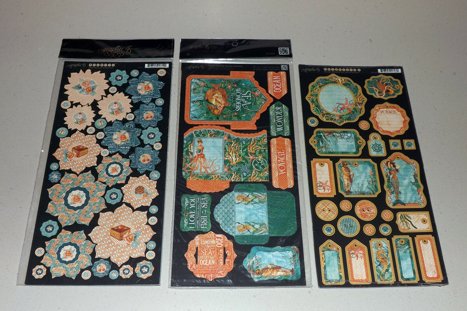 Huge Vintage Style Graphic 45 Embellishment Lot - Chipboard, Die-cuts & More