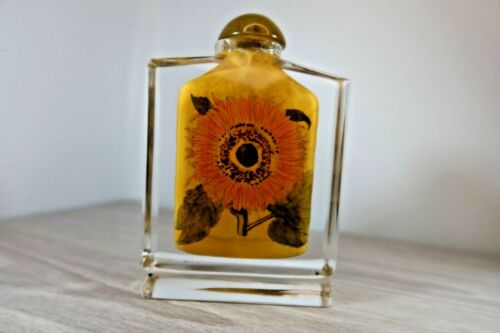 Chinese Hand Painted Sunflower Snuff Bottle Empty