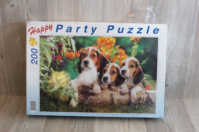 Puzzle 200 pièces chiens chiots Beagle - Clementoni - Little Curious - NEUF