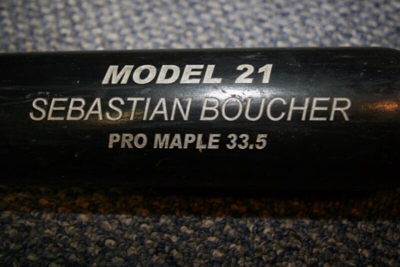 Sebastien Boucher Game Used Wood X-bat Quebec Canada Minor League Baseball