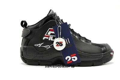 NEW FILA GRANT HILL 2 25th ANNIVERSARY BLACK SIGNATURE LIMITED EDITION SNEAKERS