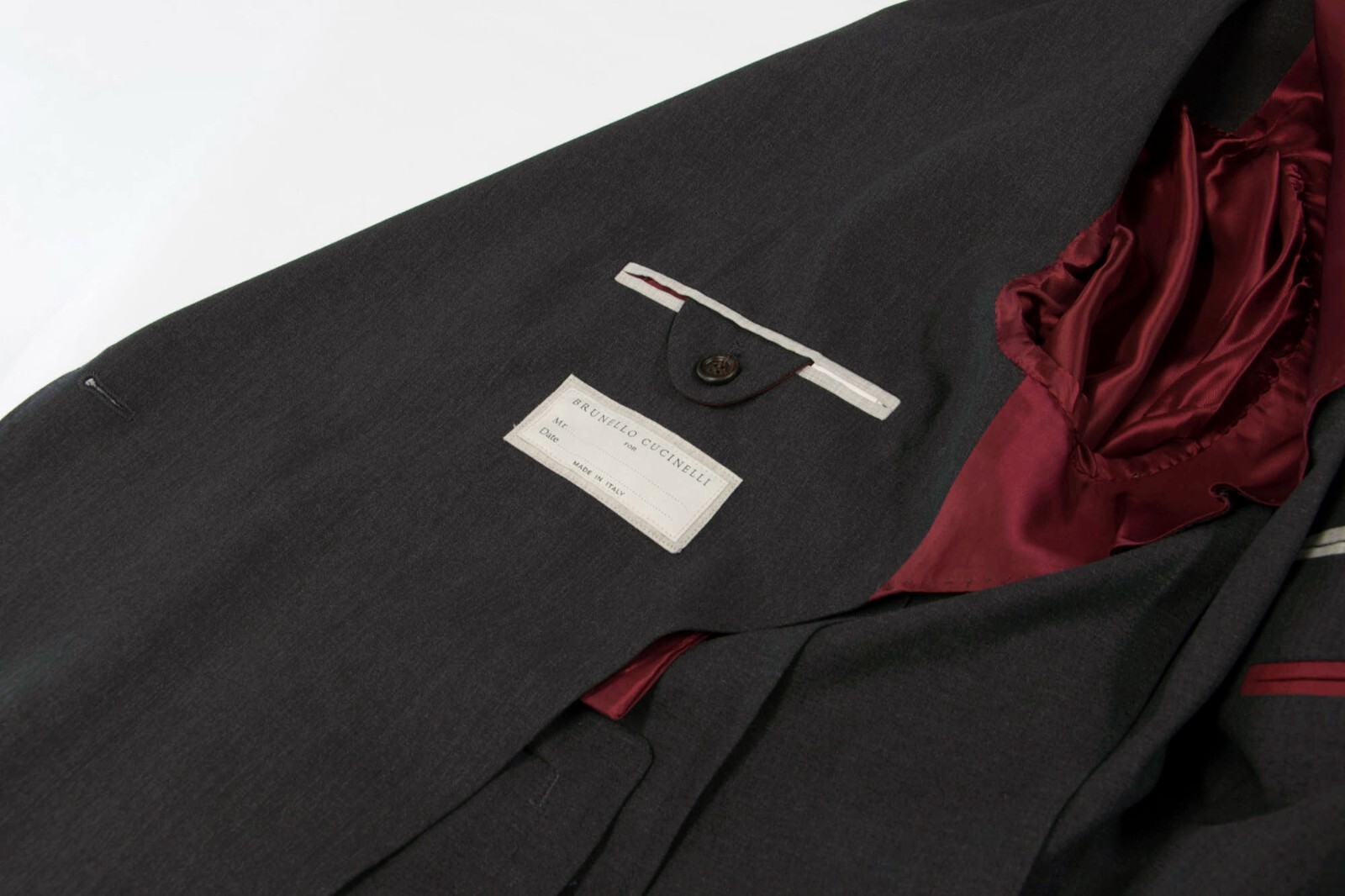 Pre-owned Brunello Cucinelli Nwt$3880  Men 100% Vwool Sport Coat W/logo Buttons50/40us A242 In Gray