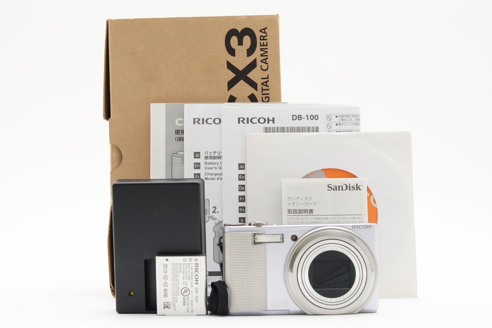 RICOH CX3 Compact Digital Camera Silver 10MP 10.7 ZOOM [Exc