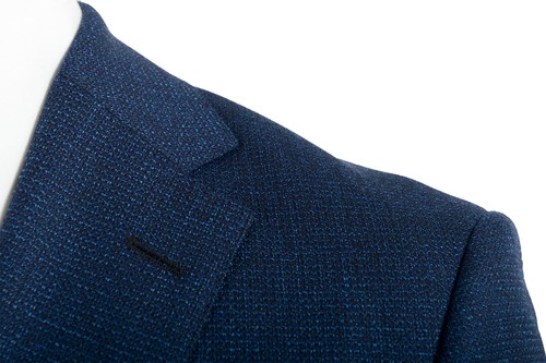 Pre-owned Hugo Boss Men's "johnstons5/lenon1" Regular Fit 100% Wool Blue Two Button Suit
