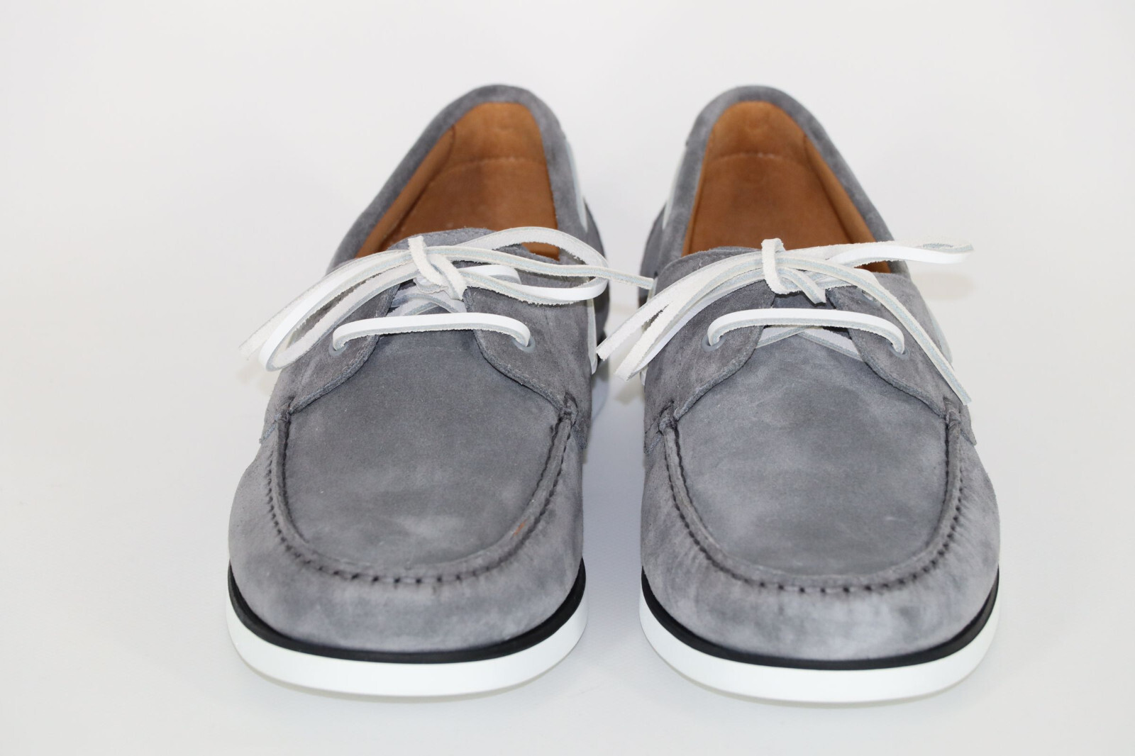 Pre-owned Hugo Boss Boat Shoes, Mod. Bannie_derb_sd, Size 44 / Us 11, Medium Grey In Gray