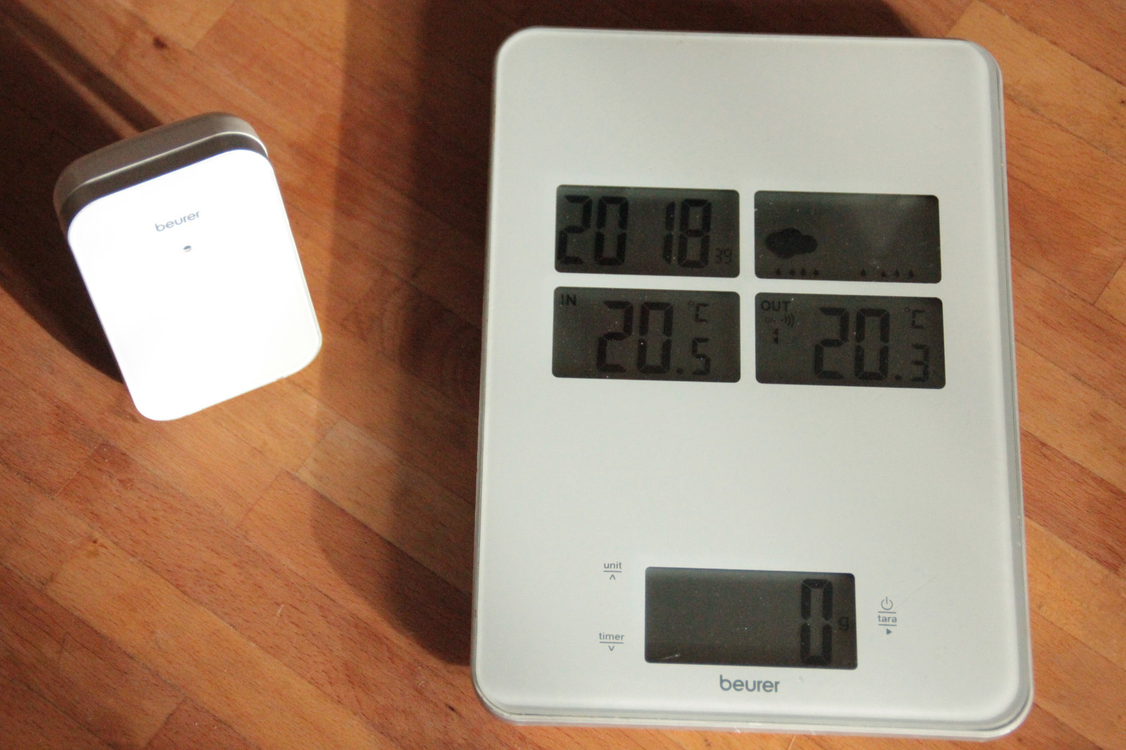 2 in 1 Küchenwaage & Wetterstation Beurer KS 80 Haushaltswaage, AAA Batterien