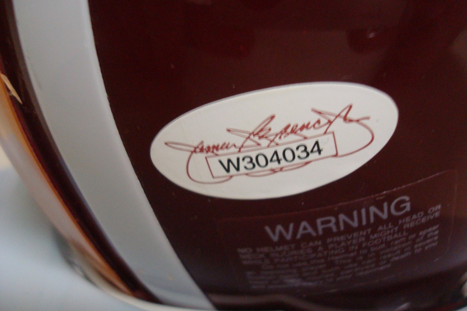 ROBERT GRIFFIN III WASHINGTON REDSKINS ROOKIE YEAR SIGNED MINI HELMET JSA COA