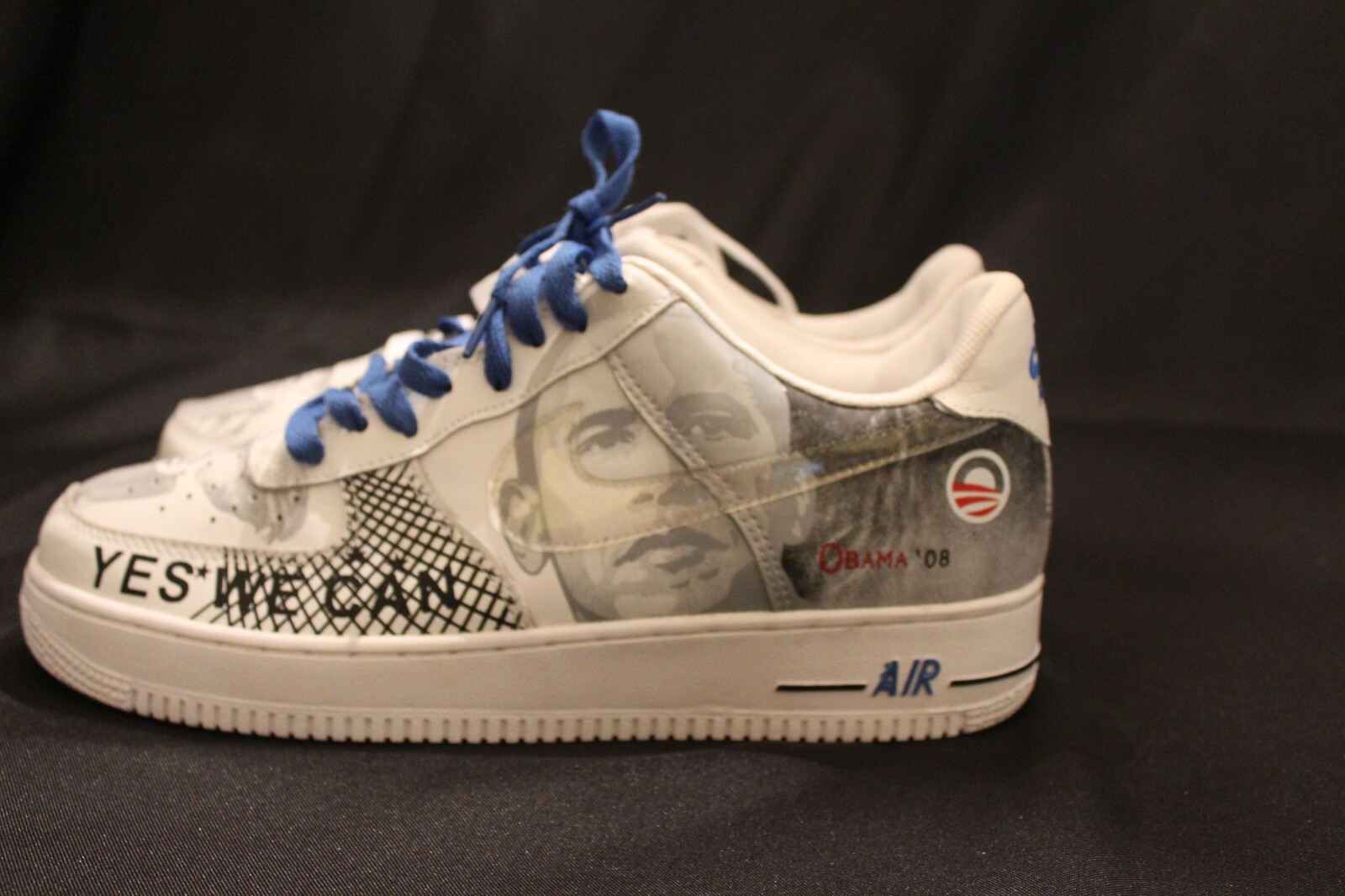 Pre-Owned Nike Air Obama Yes We Can Change Tennis shoes Size 10 White