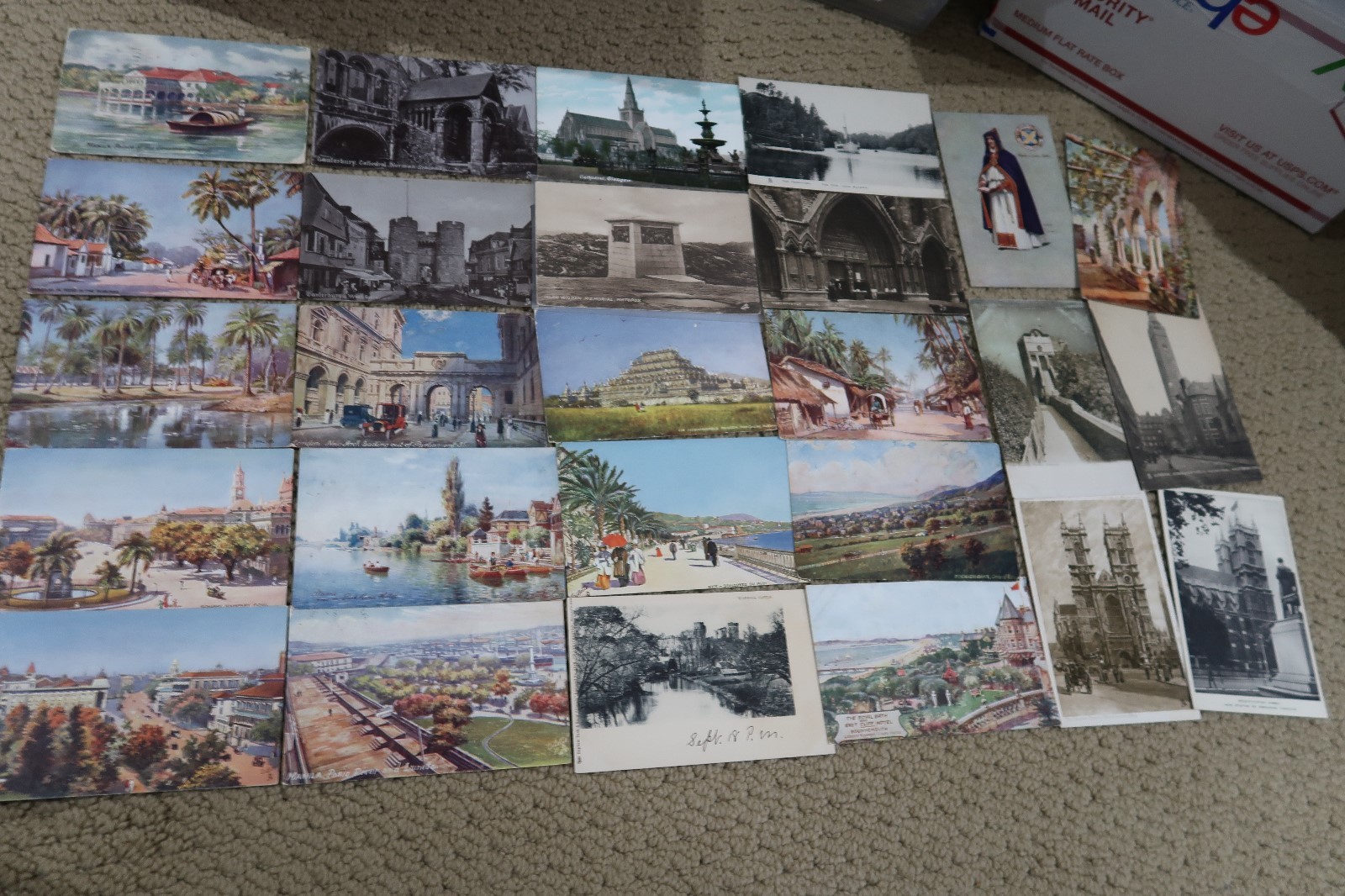 Huge Lot of Over 400 Vintage Postcards Tuck Publishing Asia Europe UK England