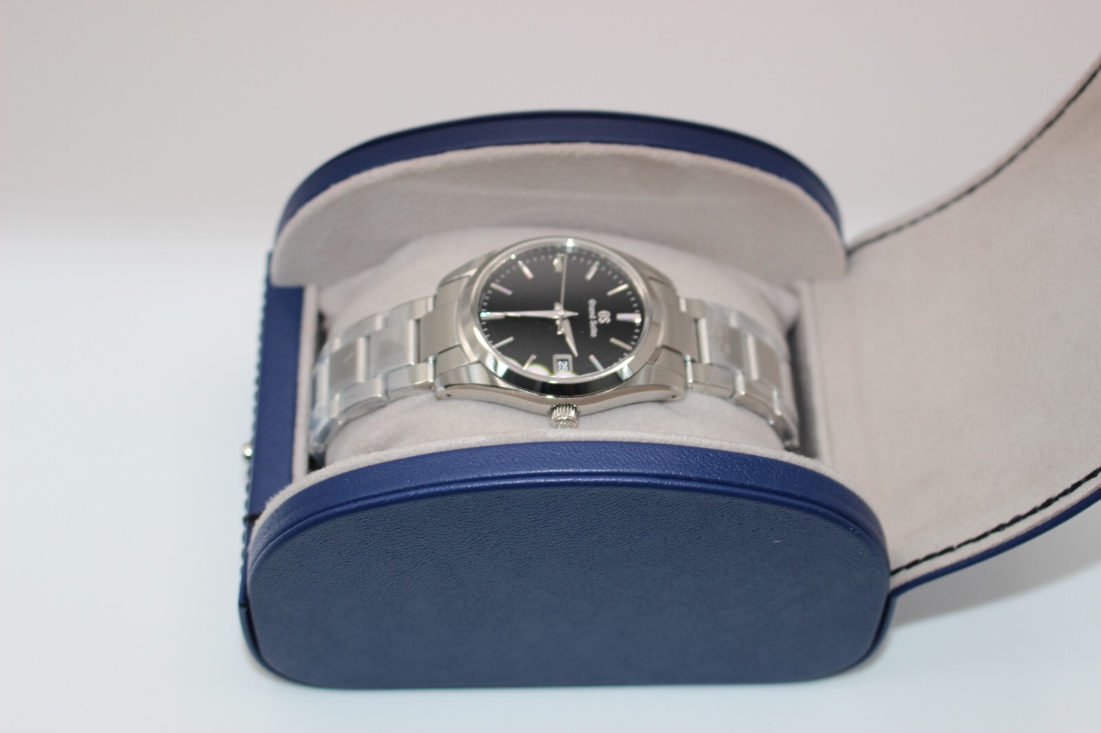 Pre-owned Grand Seiko Seiko Grand Heritage Collection Sbgx261 Black Quartz Stainless Steel Men's Watch