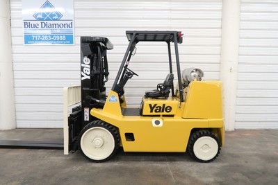 Yale GLC155, 15,000# Cushion Tire Forklift, LPG, Three Stage, S/S, Hyster S155XL