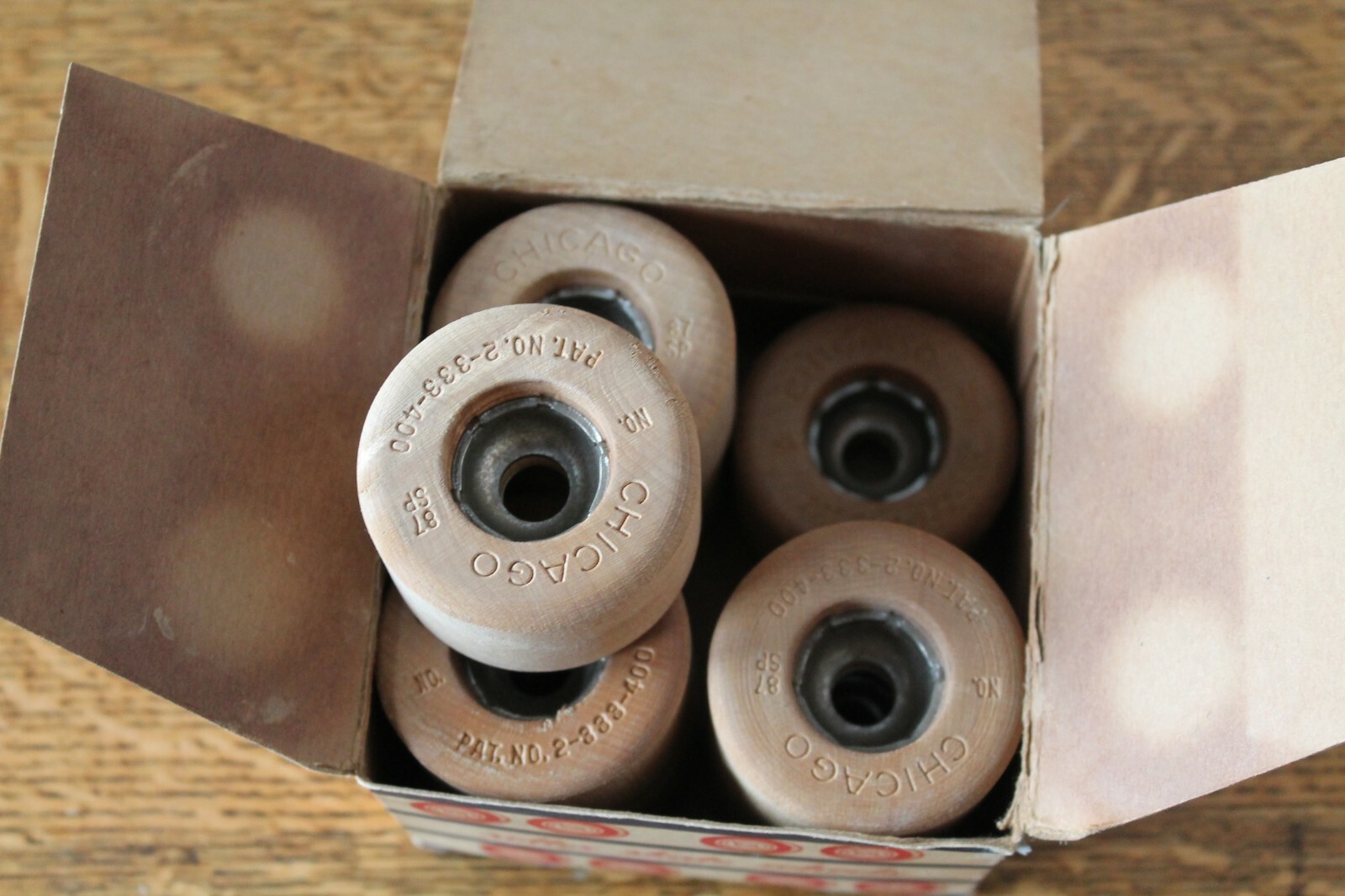 Original New Old Stock Chicago Skate Co. Maple Wheels