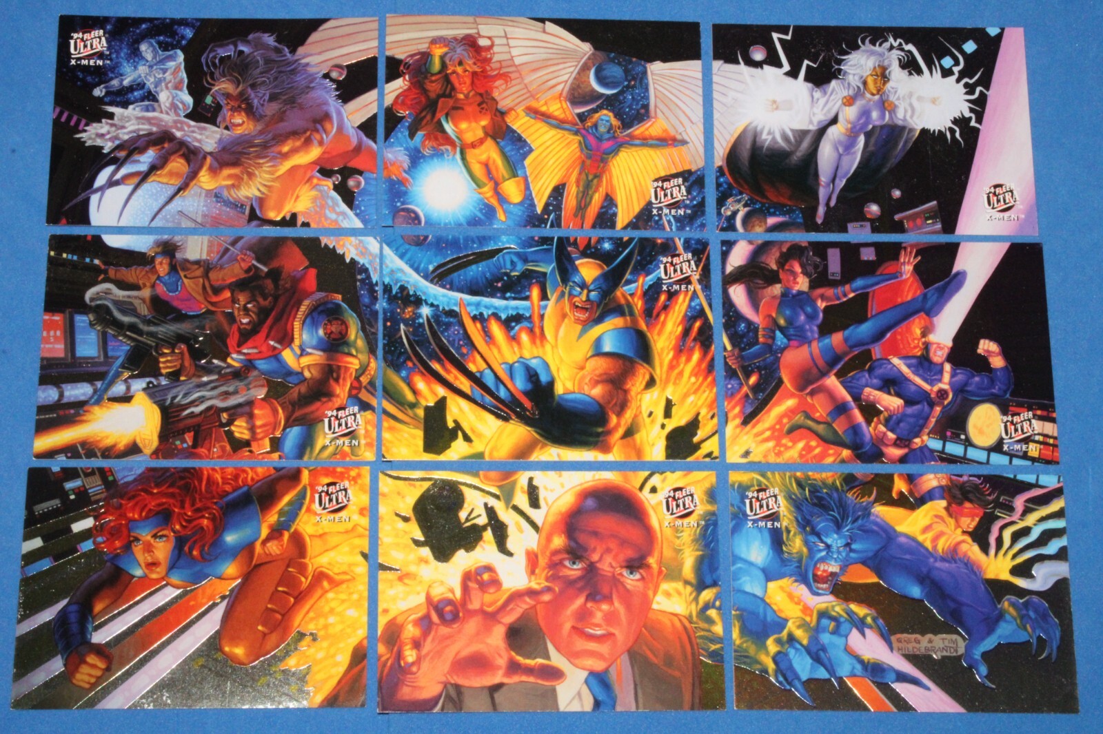 1994 X-MEN FLEER ULTRA MARVEL TEAM PORTRAIT PUZZLE 9 CARD
