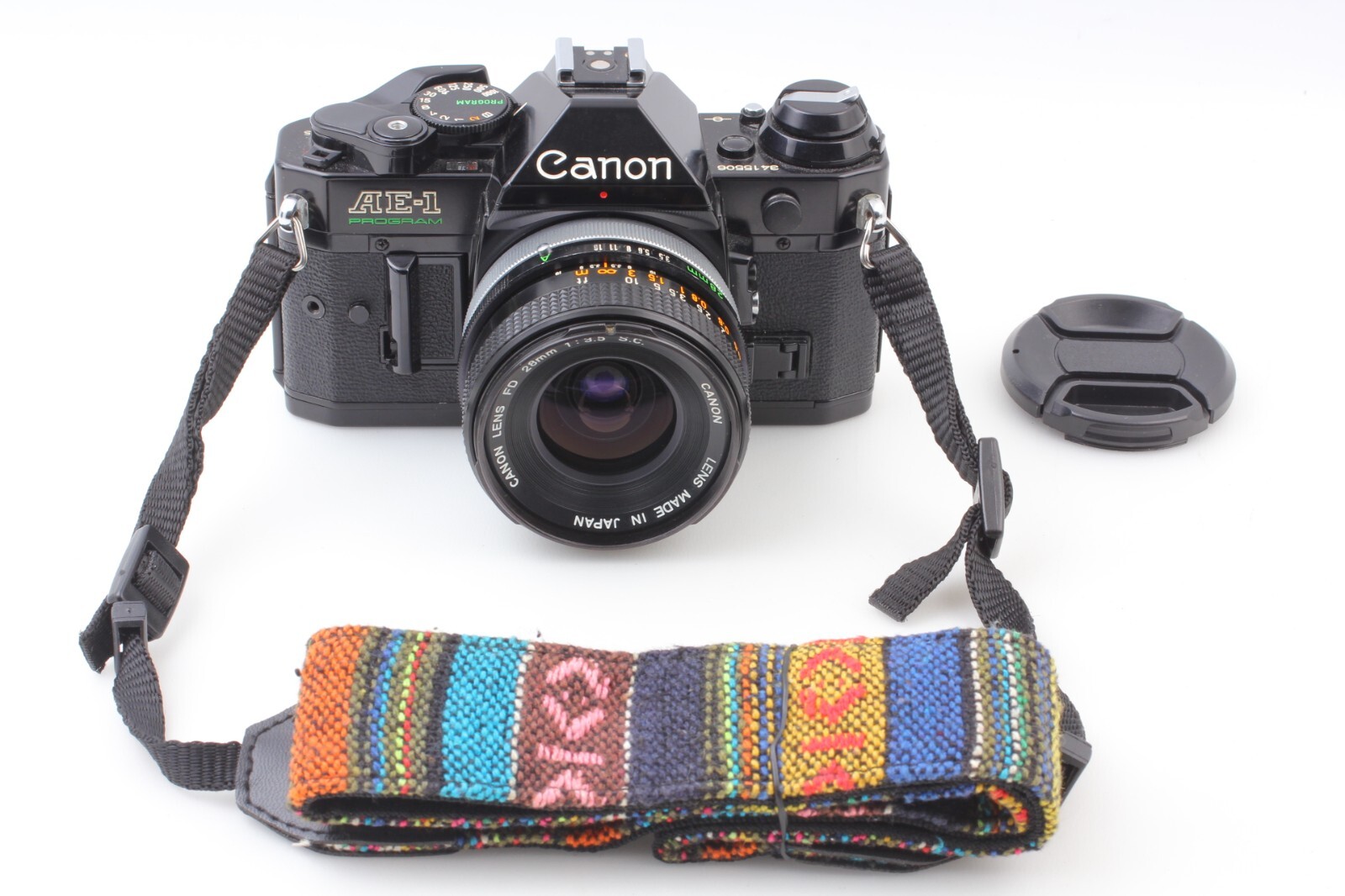 【美品】 Canon AE-1 / New FD 28mm 1:2.8 MINT] Canon AE-1 35mm SLR Film Camera FD Black 28mm f/2.8