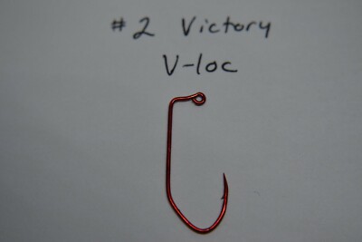 100 PACK OF RED VICTORY V-LOC 90* JIG HOOKS SICKLE HOOKS SUPER SHARP DO IT MOLDS