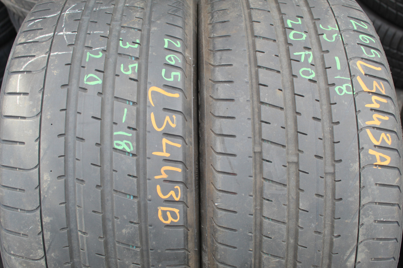 265 35 20 Pirelli, P Zero, XL, AO, 99Y, x2 A Pair 4.5mm (F1_tyres) L3443